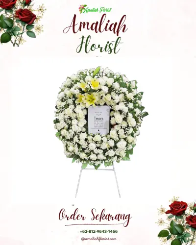 Krans Bunga Duka Cita di Kauman Lor
